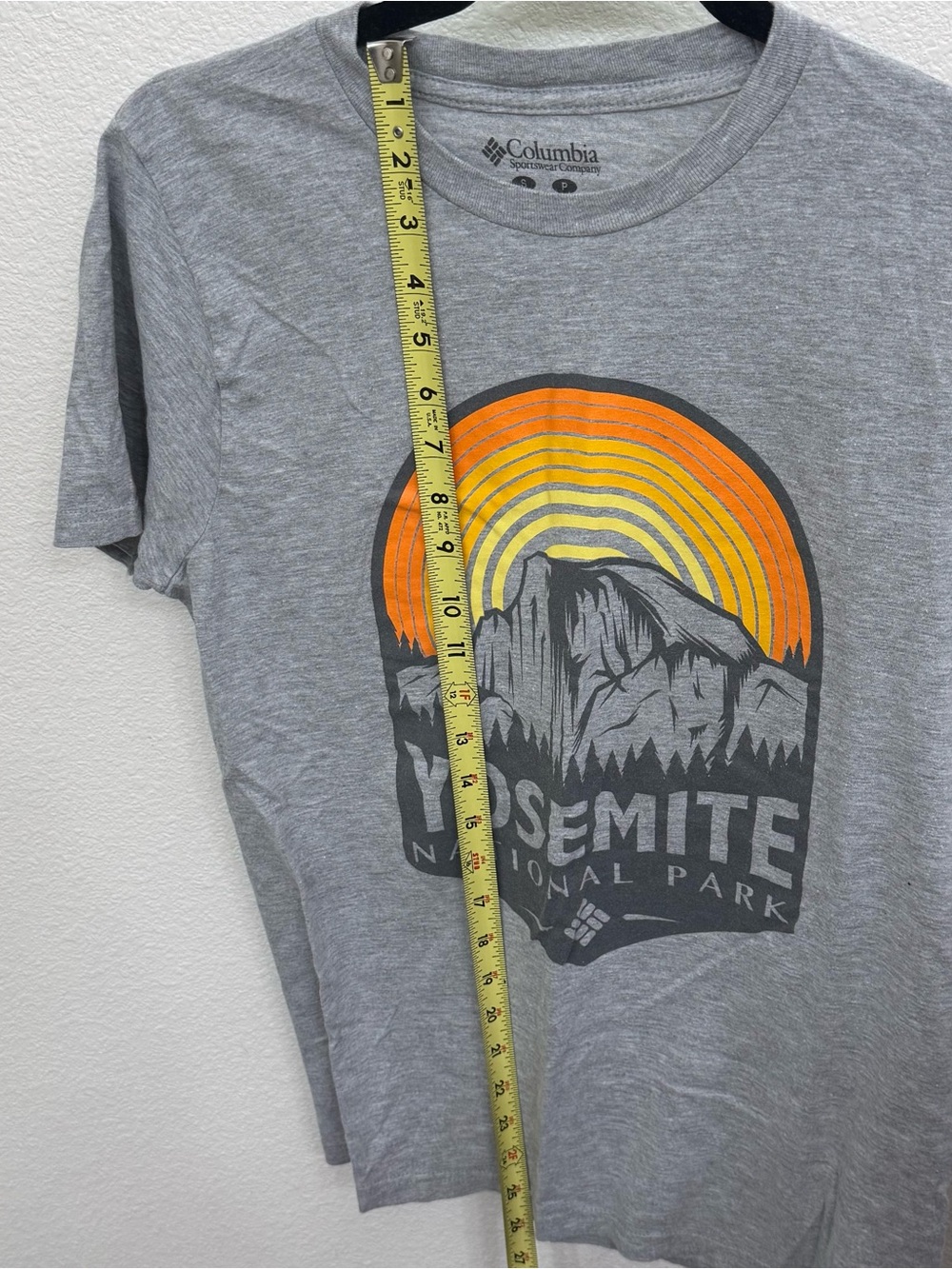 Columbia Heather Gray Logo Tee with Black Print - Picture 5 of 5